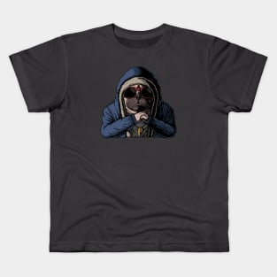 Pug Poker Player Illustration Kids T-Shirt